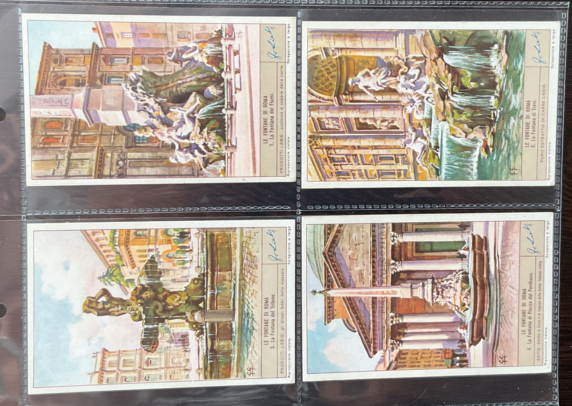 Liebig The Fountains Of Rome S1376 Trade Cards
