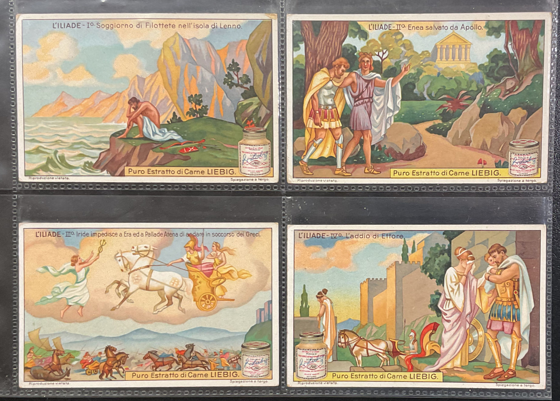 Liebig The Iliad Roman Mythology S1196 Trade Cards