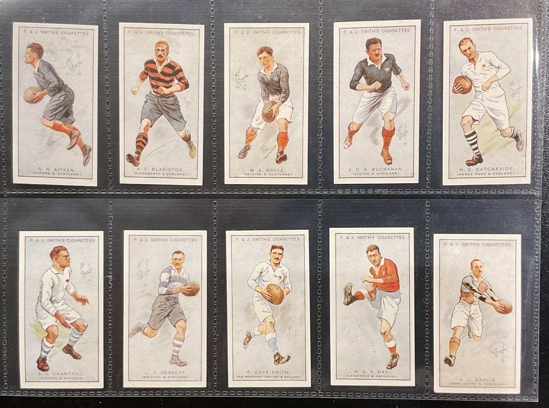 Smith Prominent Rugby Players Reproduction Cigarette Cards