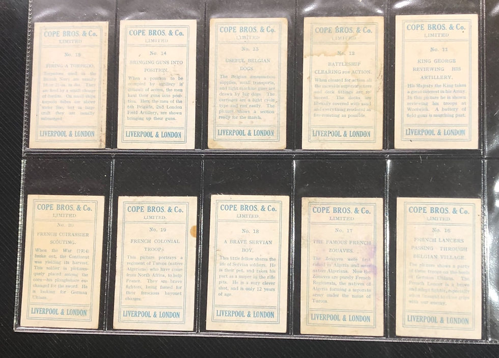 Thumbnail: Cope War Pictures Cigarette Cards