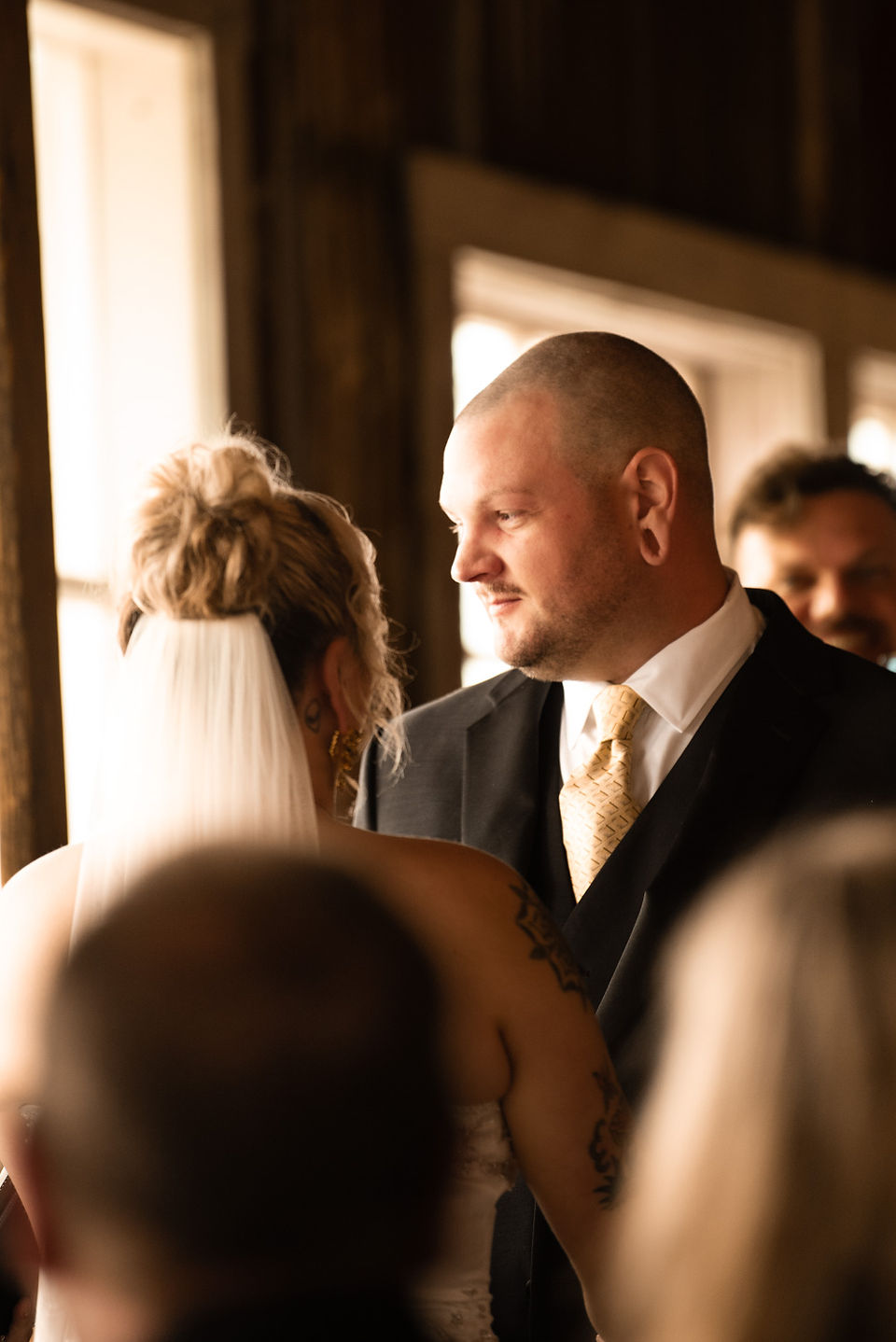 groom at wedding ceremony