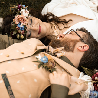 bride and groom portrait