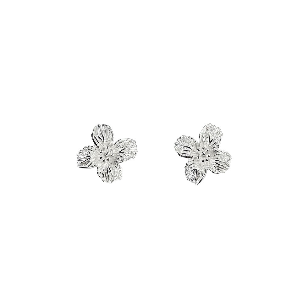 REBE77E sterling silver flower stud earrings Toronto