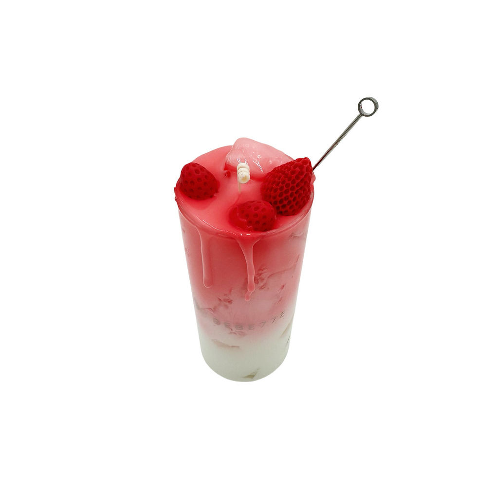 Strawberry Latte Candle Handmade Candle Home Decorations by REBE77E