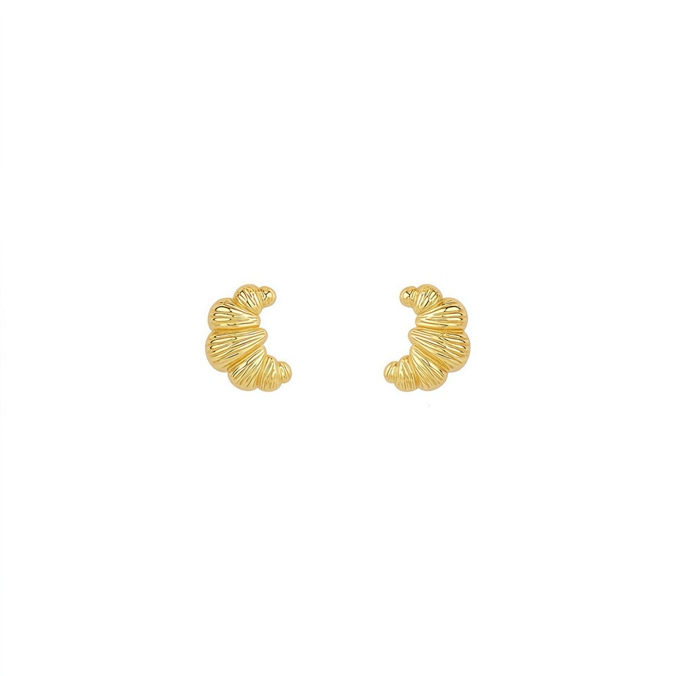 Croissant Gold Vermeil Earrings by REBE77E