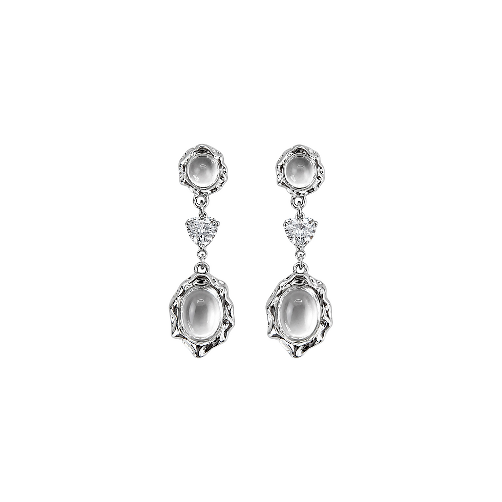 Molten Crystal Cascade Earrings