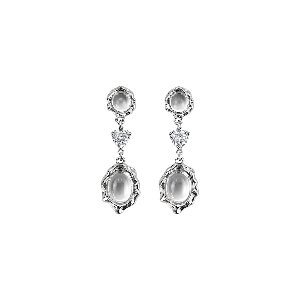 Molten Crystal Cascade Earrings