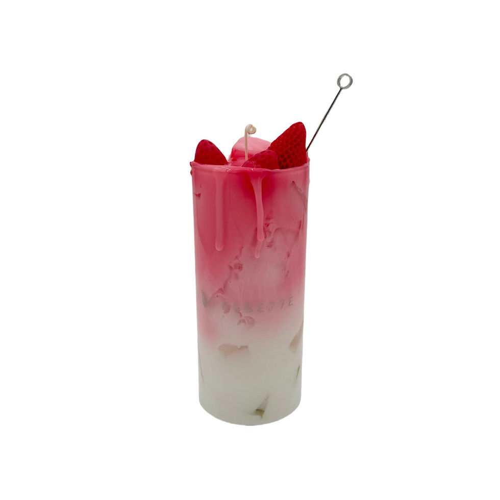 Strawberry Latte Candle Handmade Candle Home Decorations by REBE77E