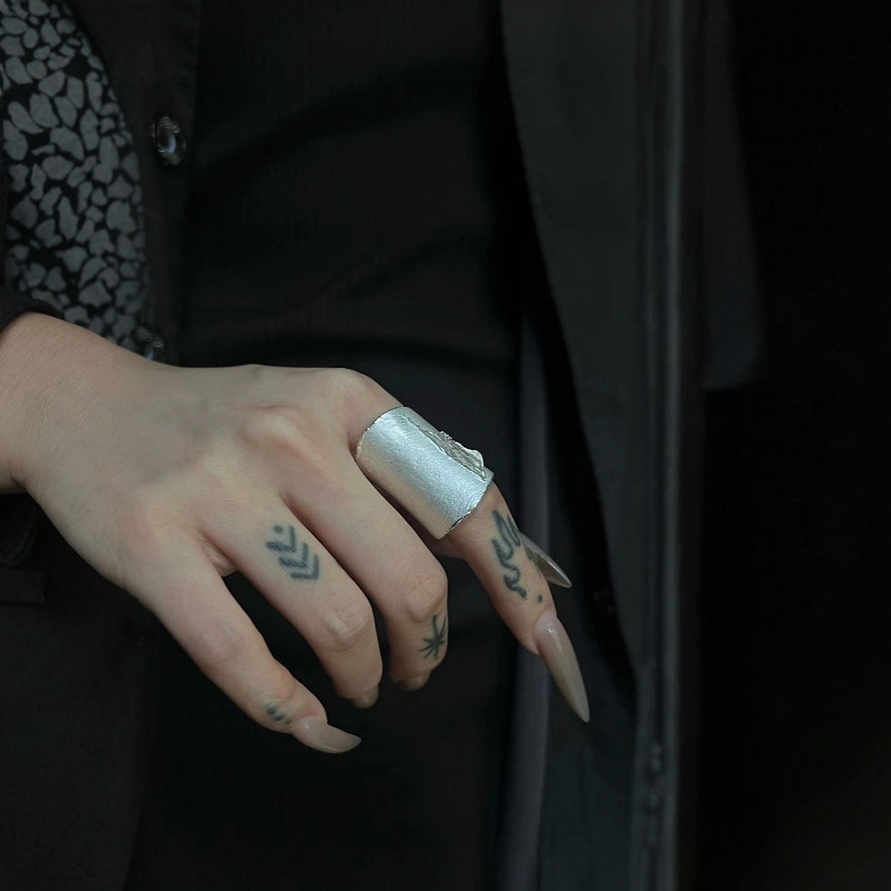 Sea Shadow Wide Ring