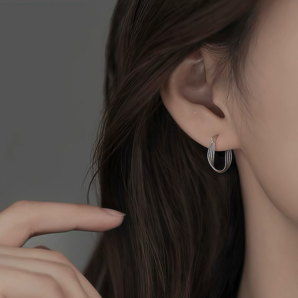 REBE77E Vintage U-Shape Hoop Earrings, crafted in sterling silver with gold-plated and silver options