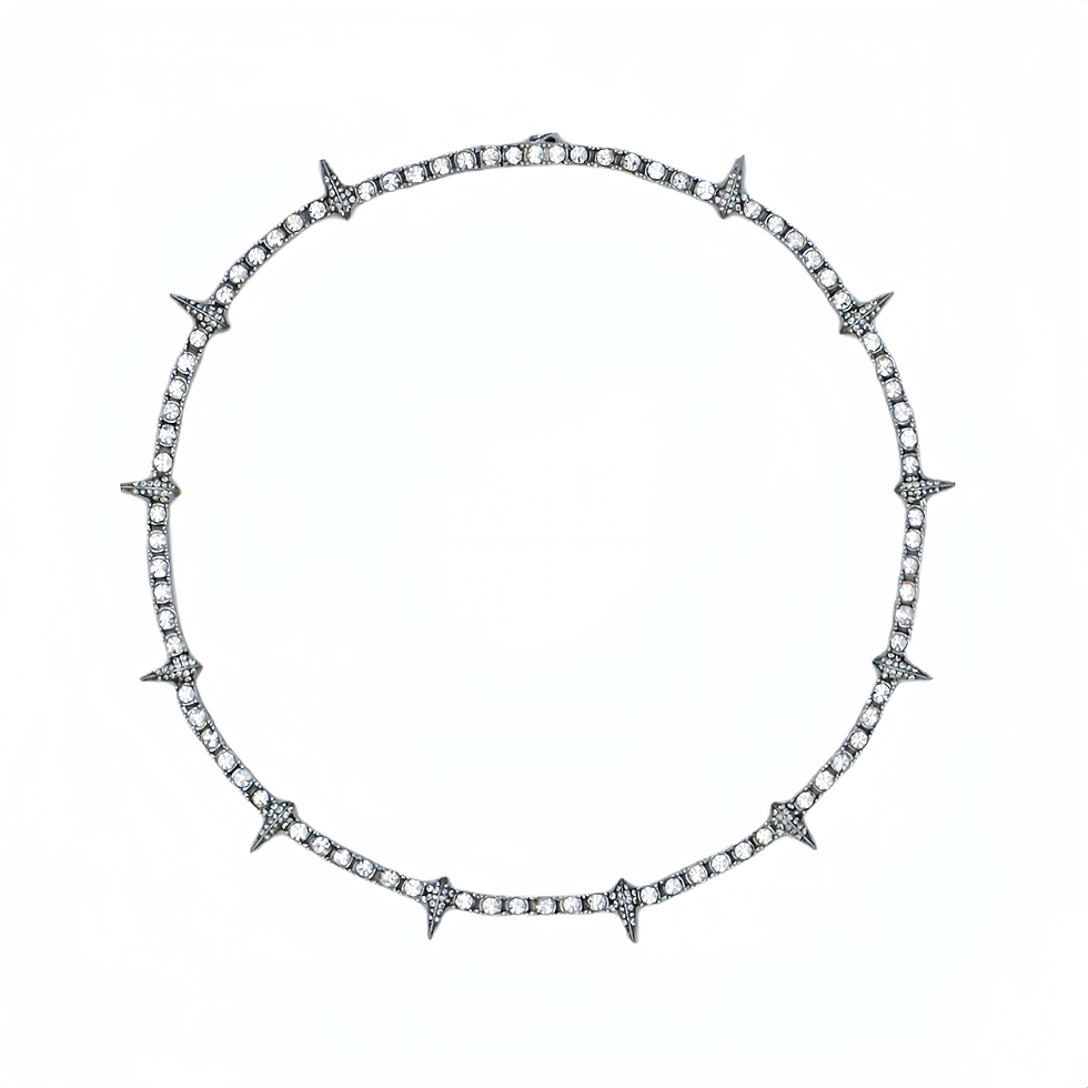 Diamond Tennis Necklace -Silver