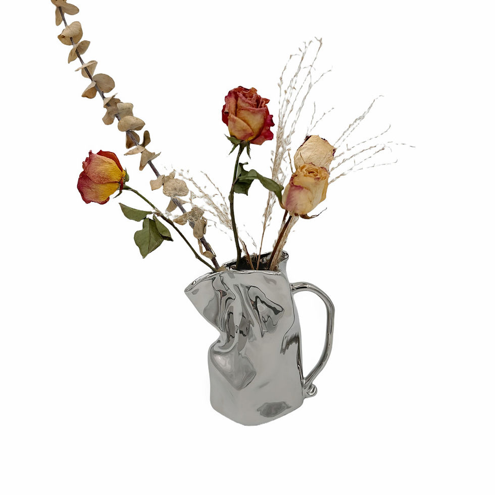 Silver Shaped Vase unique gift Home Decorations by REBE77E