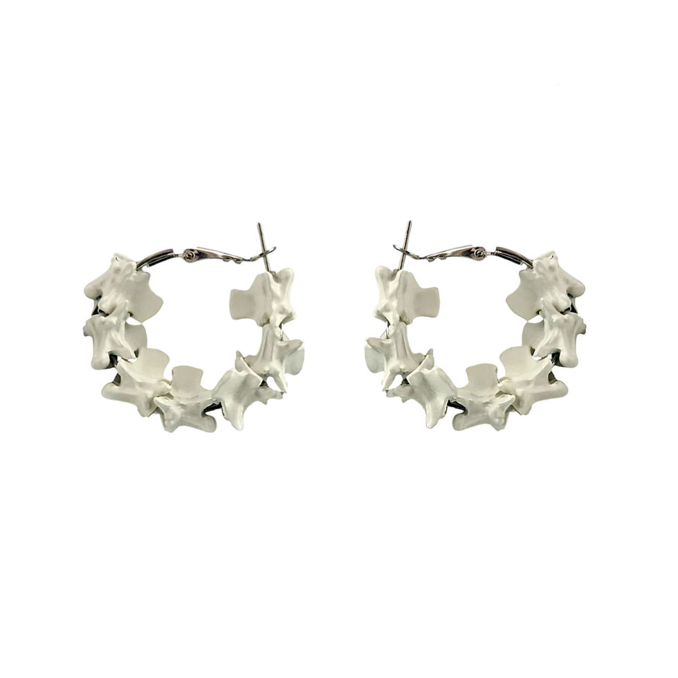 Serpent Spine Hoop Earrings