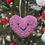 Thumbnail: Super Soft Love Heart Christmas Bauble Decoration - Rose Pink