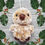 Thumbnail: Crocheted Faux Fur Caramel Owl Christmas Bauble Decoration