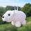 Thumbnail: Crocheted Luxury Velvet Polar Bear Christmas Bauble Decoration