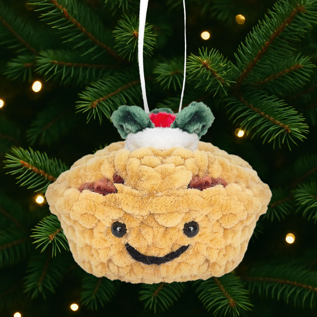 Super Soft Mince Pie Christmas Bauble Decoration
