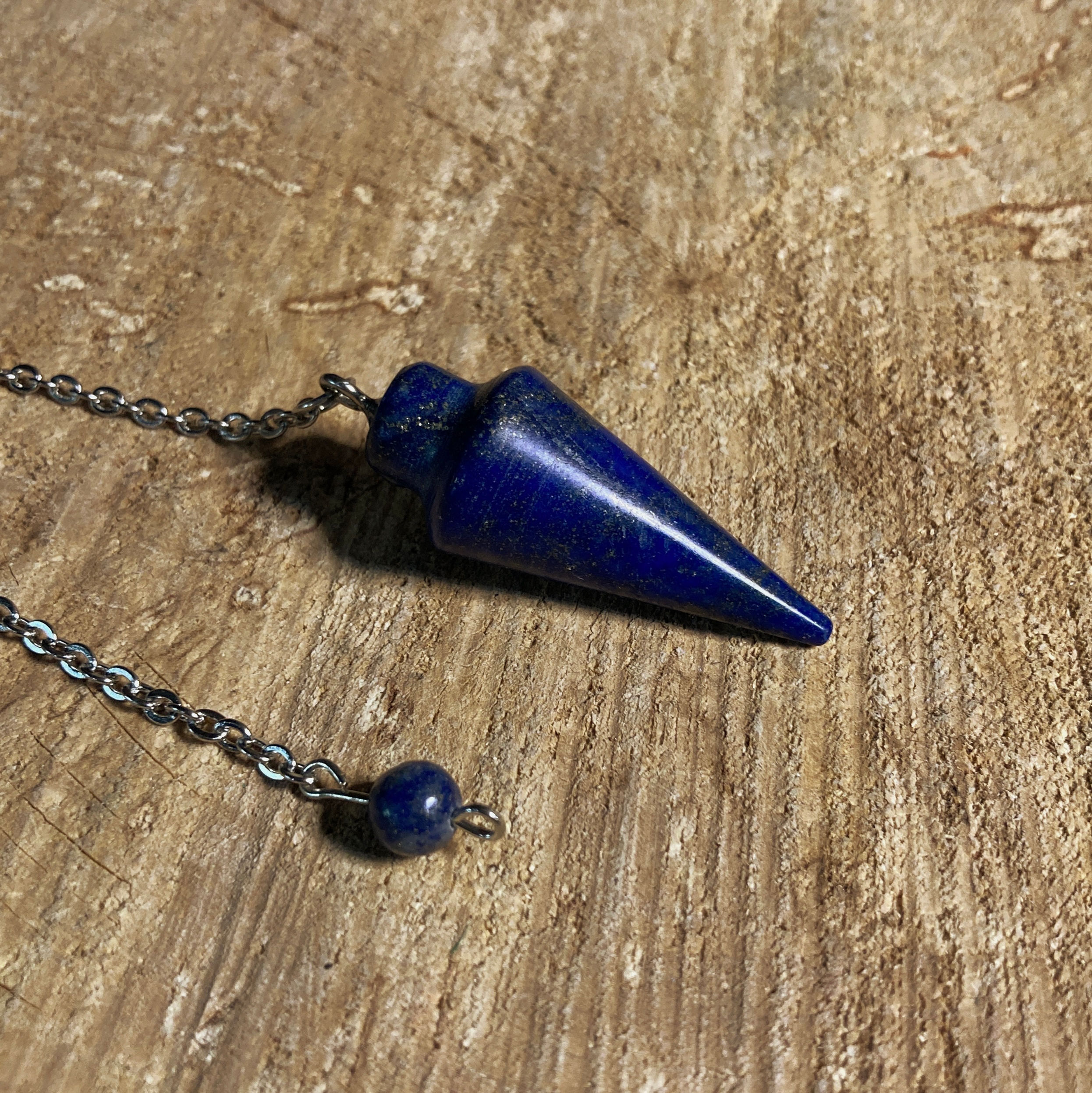Pendule en lapis-lazuli - cône 