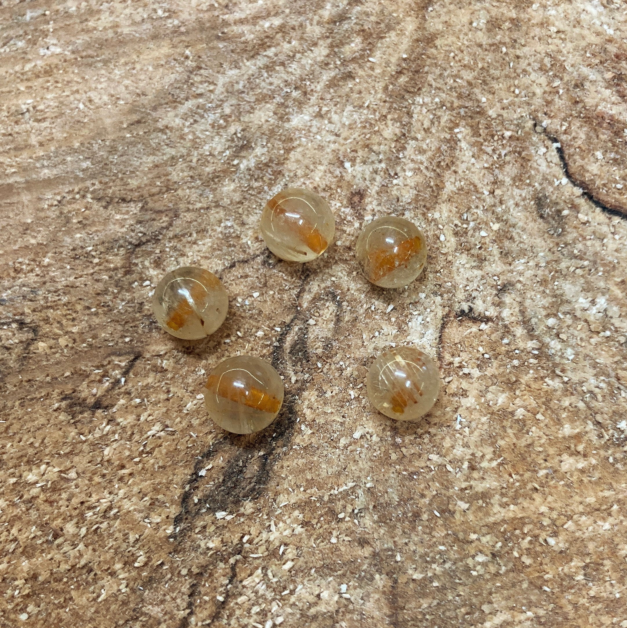 Perle 6/6.5mm - quartz rutilé