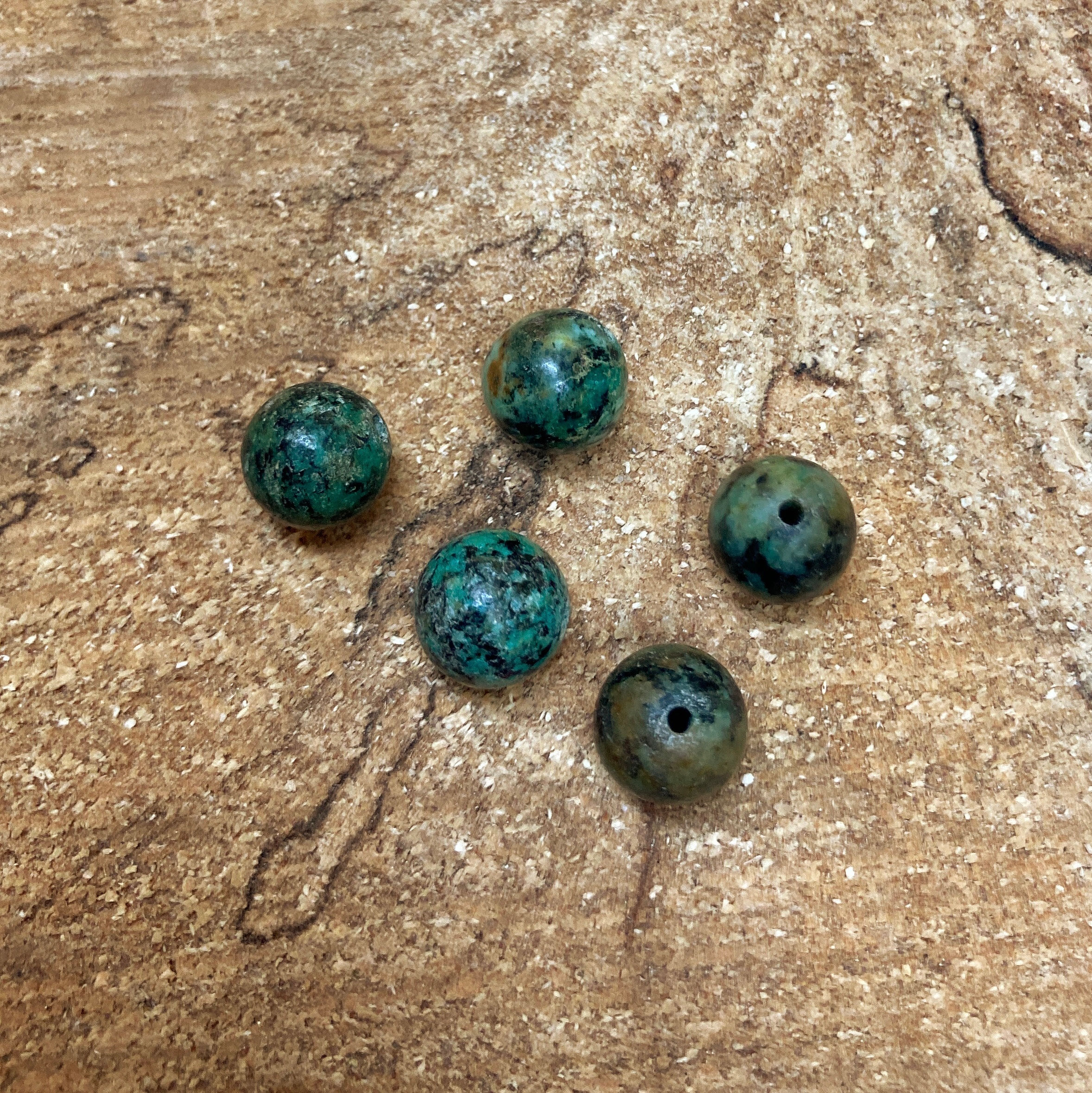 Perle 8/8.5mm - jaspe turquoise