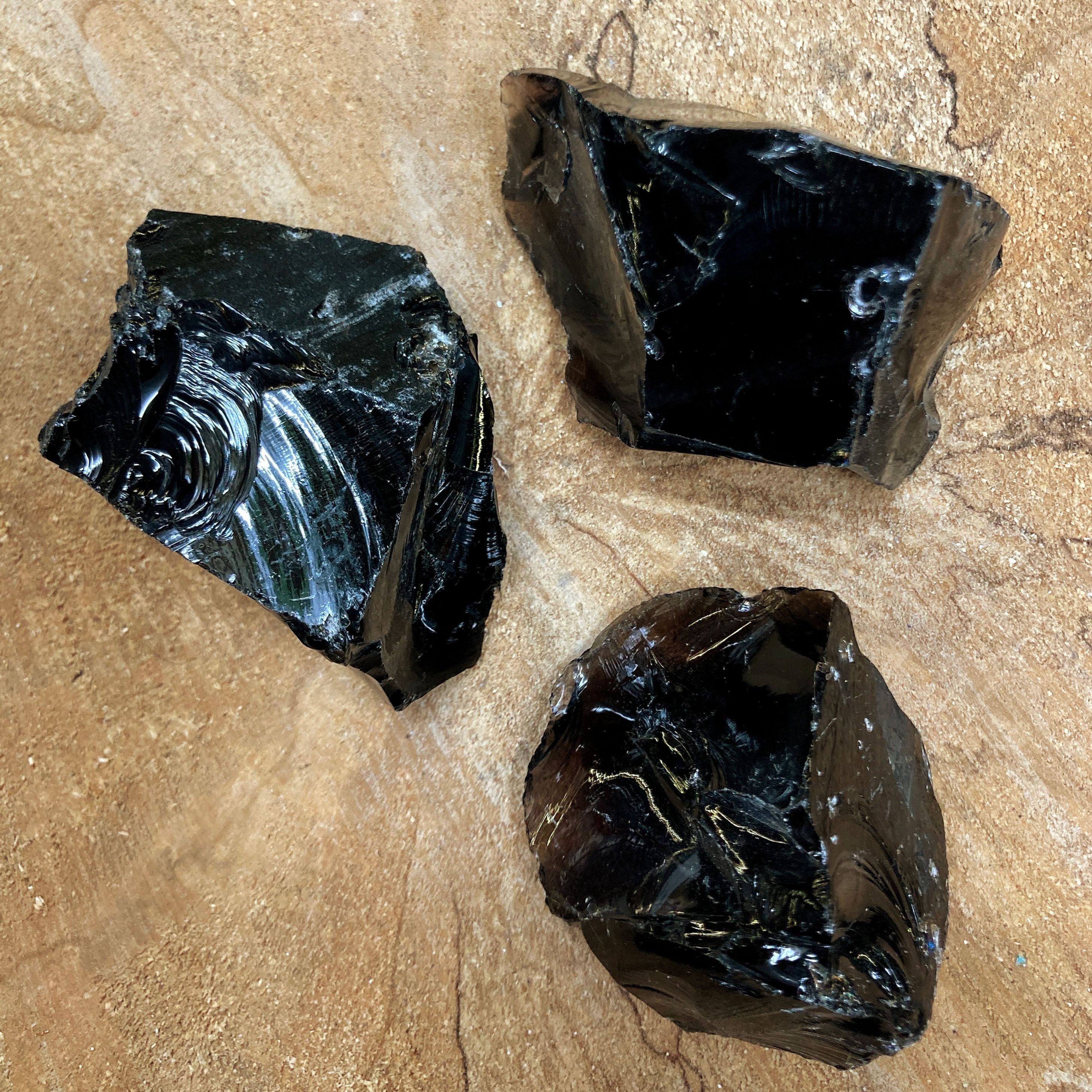 Pierre brute - Taille 3 - Obsidienne noire - Mexique