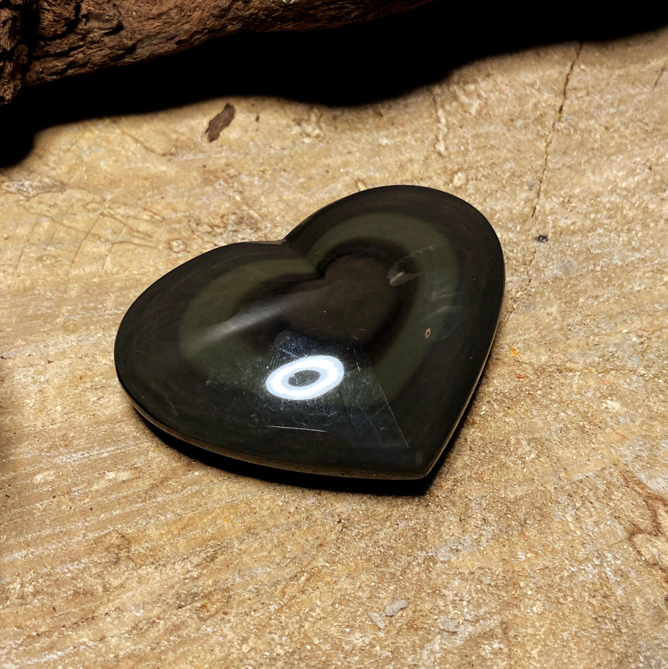 Cœur - obsidienne œil céleste 