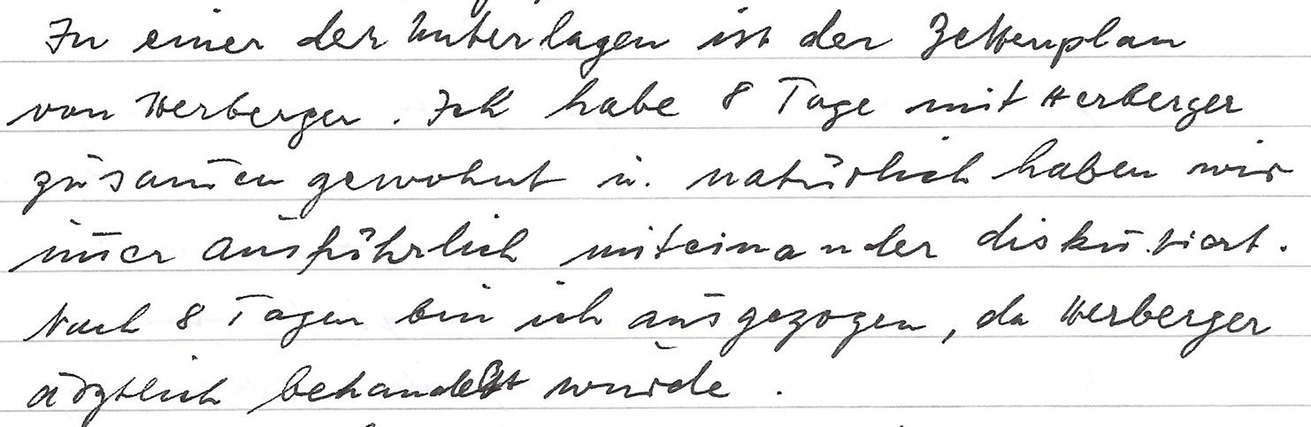 ALBERT SING – 12 HANDSCHRIFTLICHE SEITEN ÜBER SEIN LEBEN, HERBERGER & WM 1954