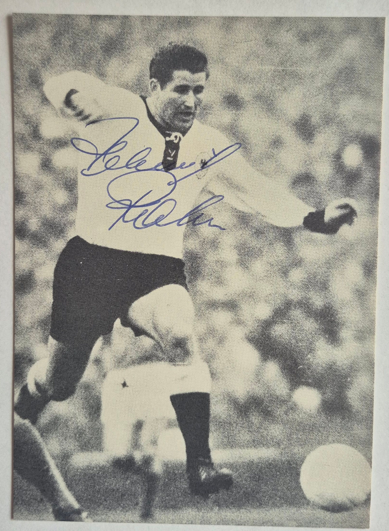 HELMUT RAHN – SIGNIERTE HISTORISCHE FUSSBALLKARTE – WELTMEISTER 1954 – SIEGTOR