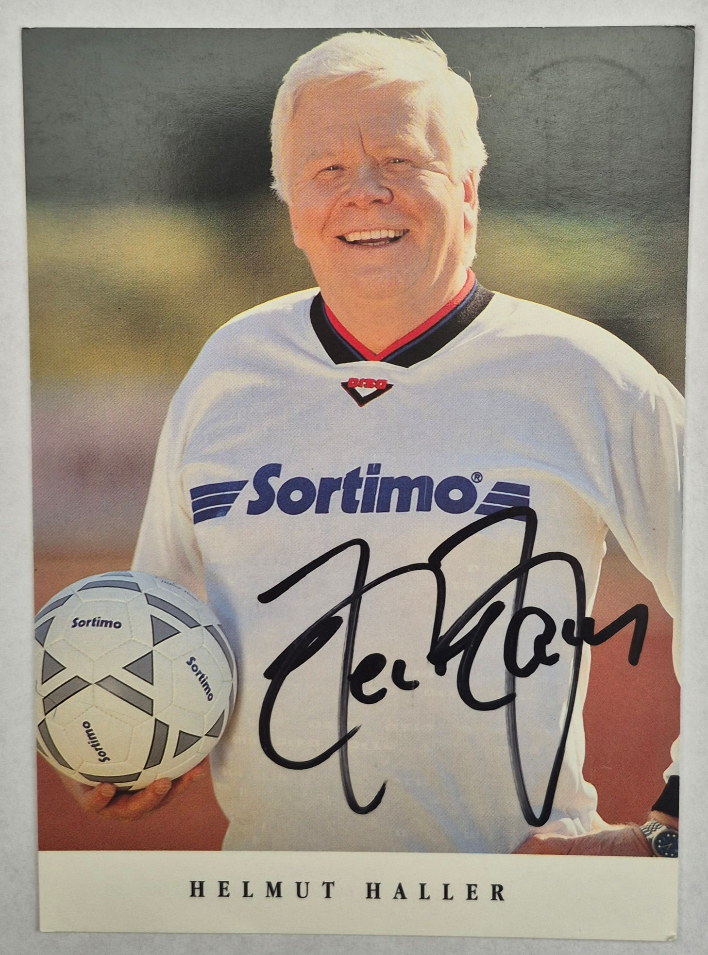 HELMUT HALLER – SIGNIERTE SORTIMO-KARTE – DFB & WM 1966 BC AUGSBURG