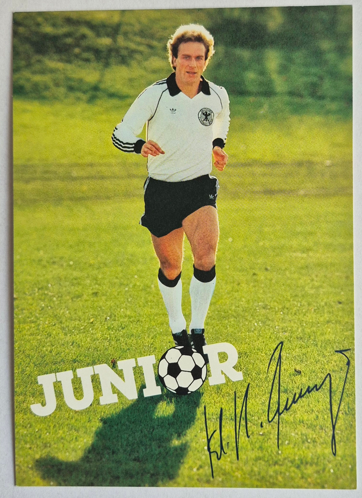 KARL-HEINZ RUMMENIGGE – SIGNIERTE JUNIOR-POSTKARTE – DFB & FC BAYERN MÜNCHEN