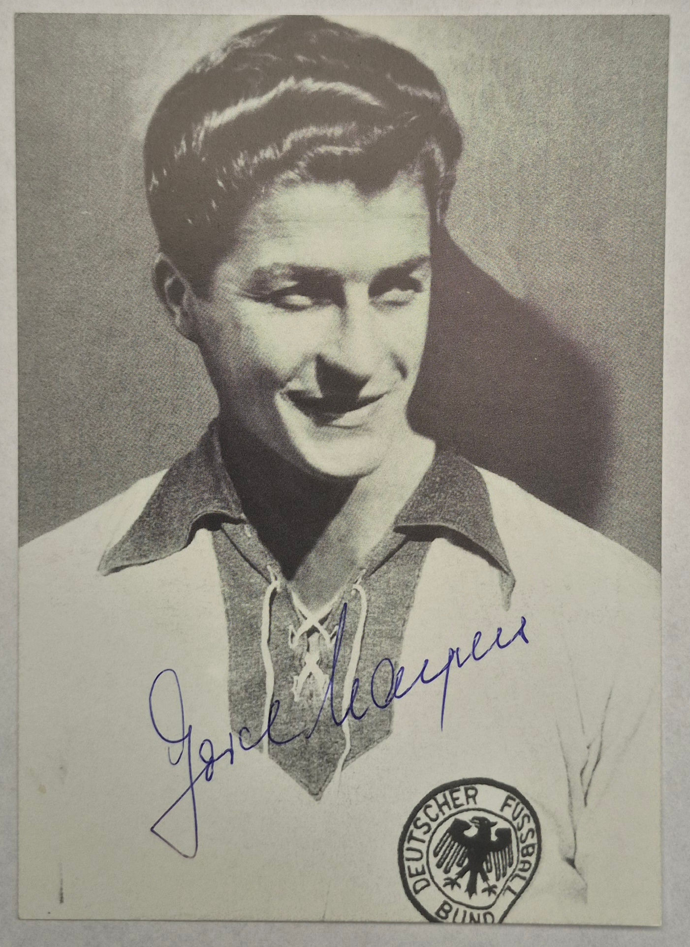 GERD HARPERS – SIGNIERTE DFB-AUTOGRAMMKARTE – NATIONALMANNSCHAFT 1954