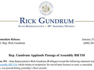 Concealed Carry Reciprocity Bill Passes
