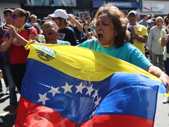 Miles de venezolanos se manifiestan en Venezuela hoy a horas de la toma de posesión presidencial