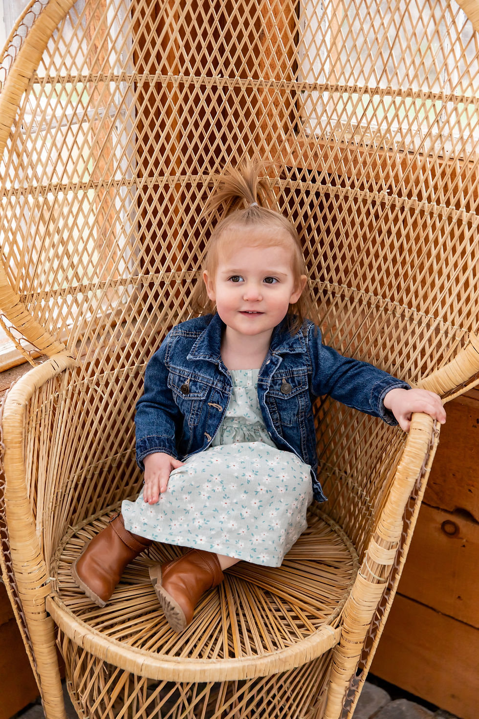 little girl jean jacket at Jayflora Glass house