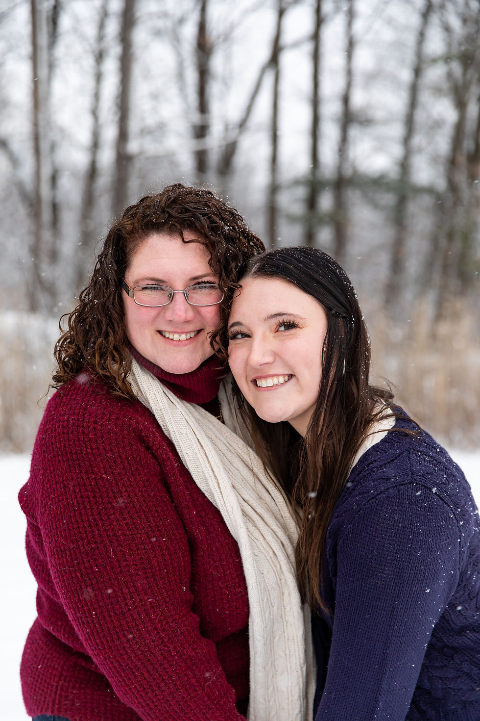 Family photos in snow, Niskayuna, NY