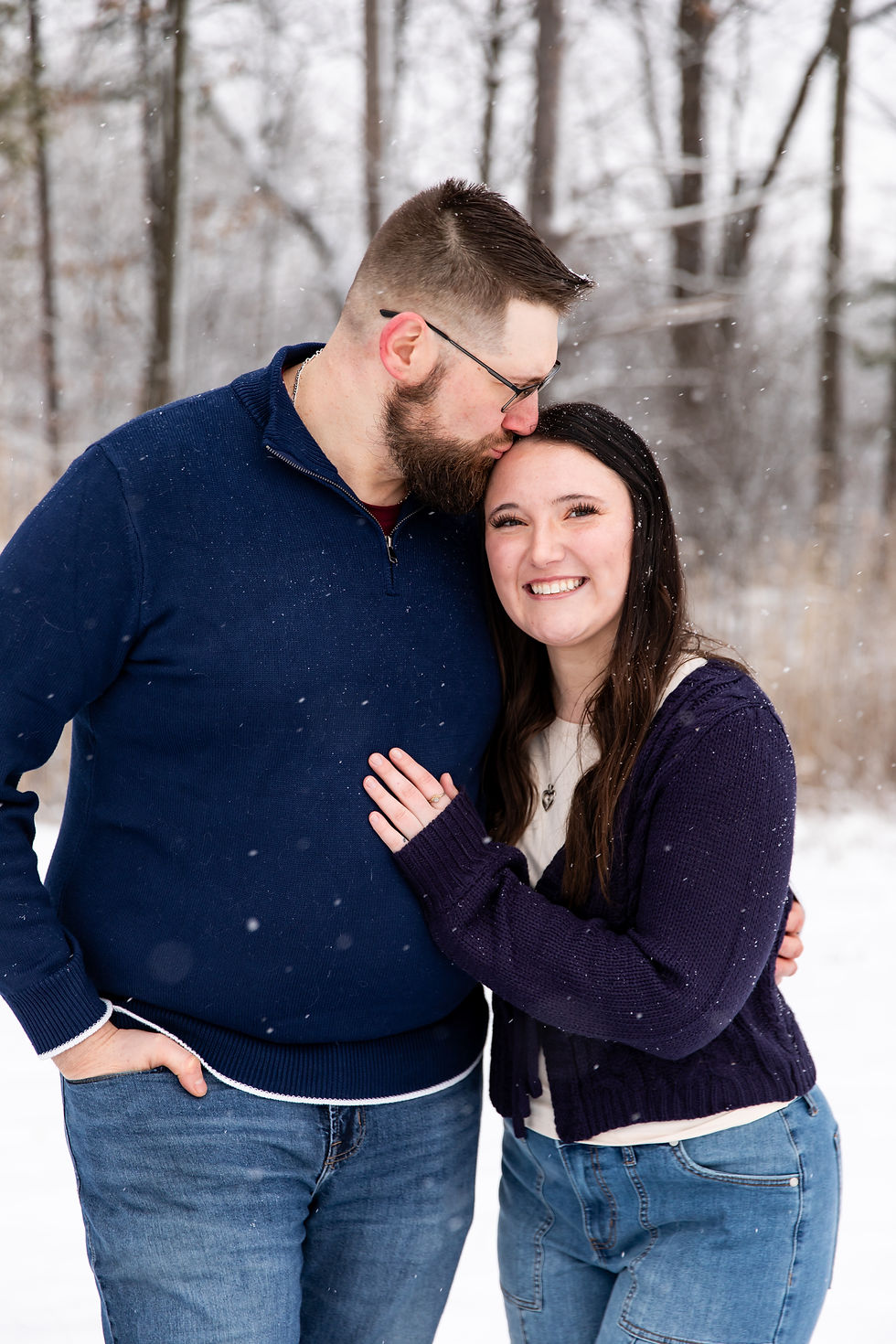 Family photos in snow, Niskayuna, NY