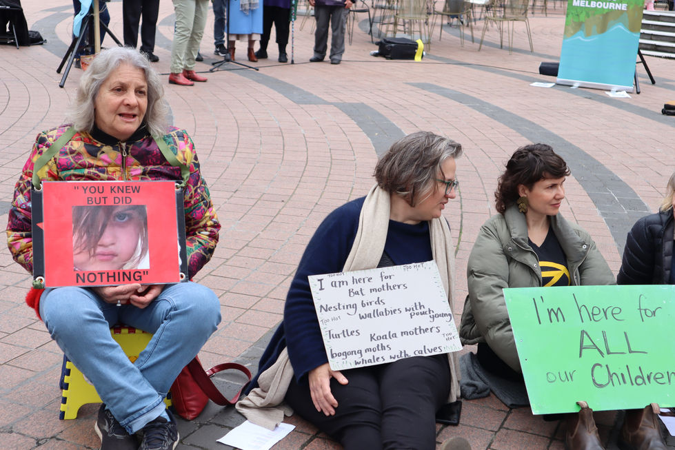 Mothers Rebellion Protestors on the 19th of August (Credit Yvette Campitelli-Slee)