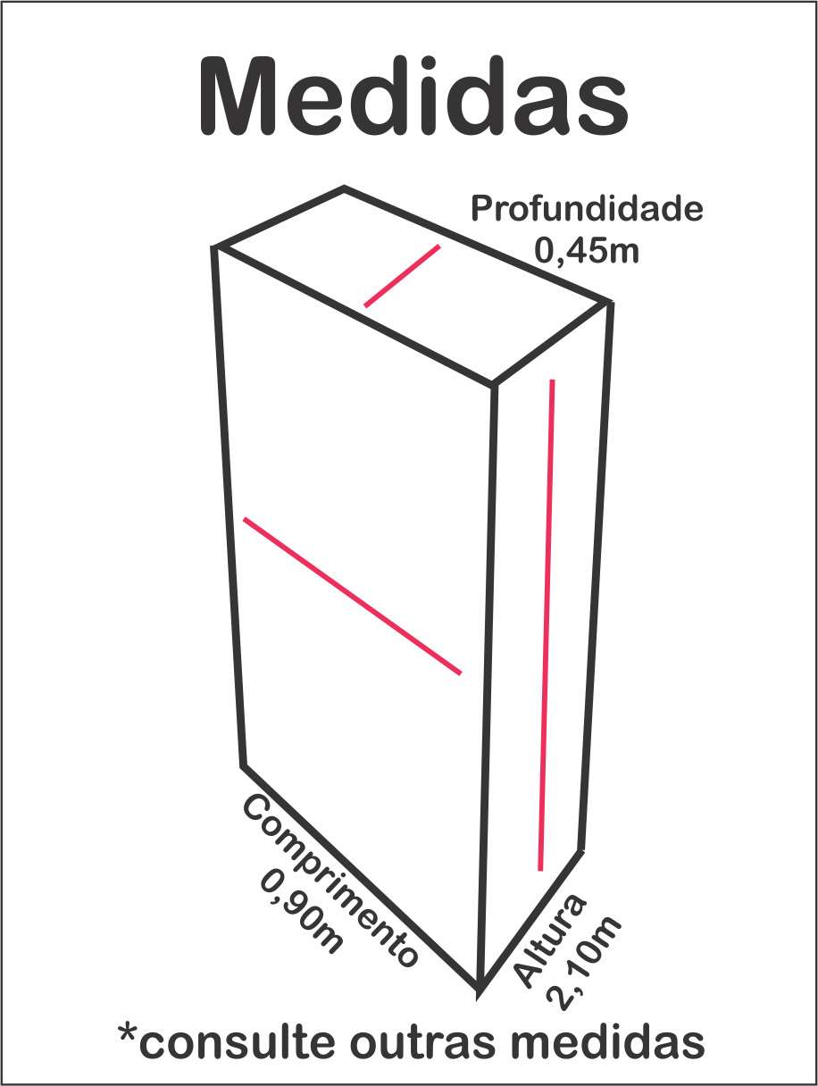 Vitrine frontal de vidro