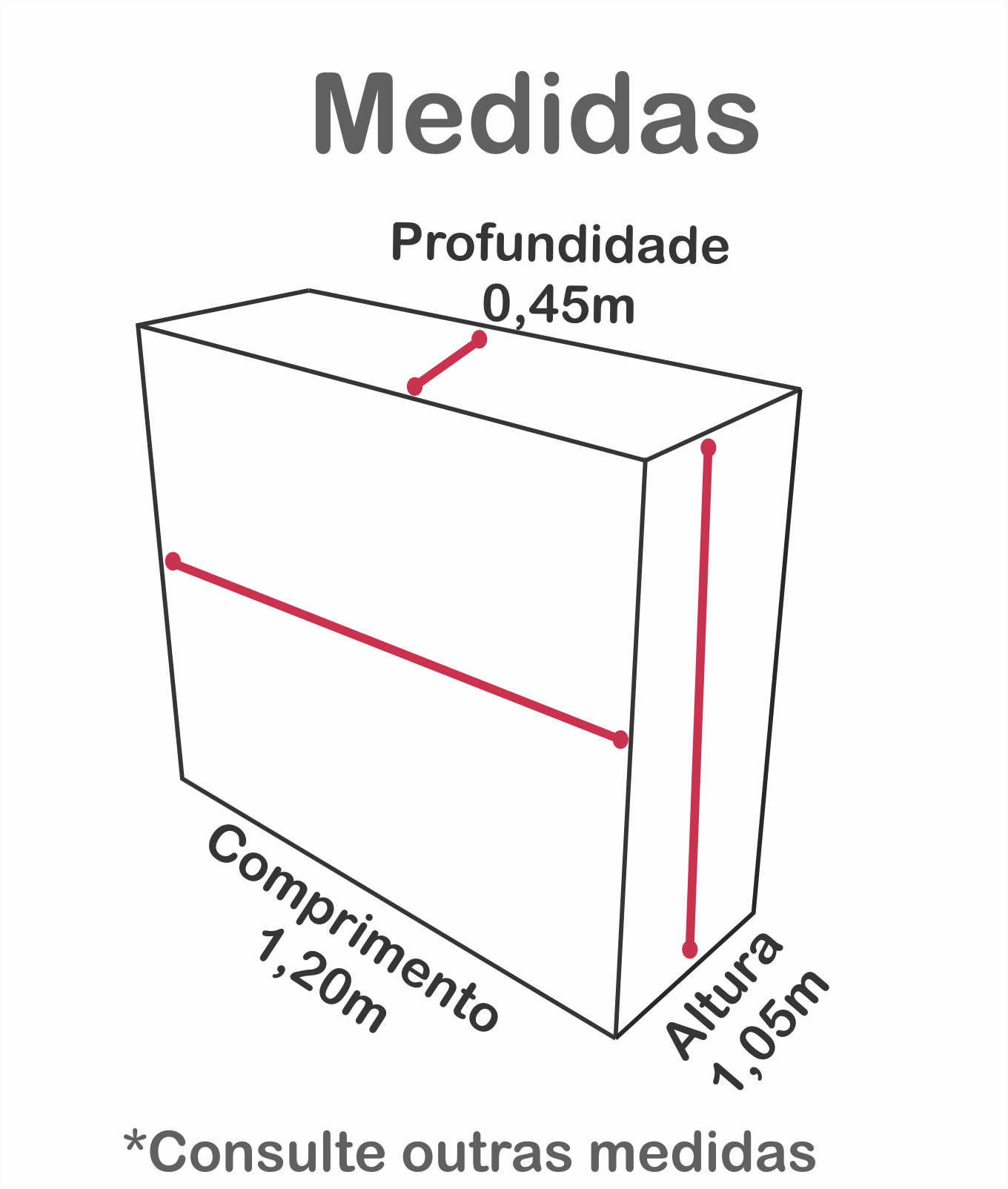 Caixa vitrine com portas