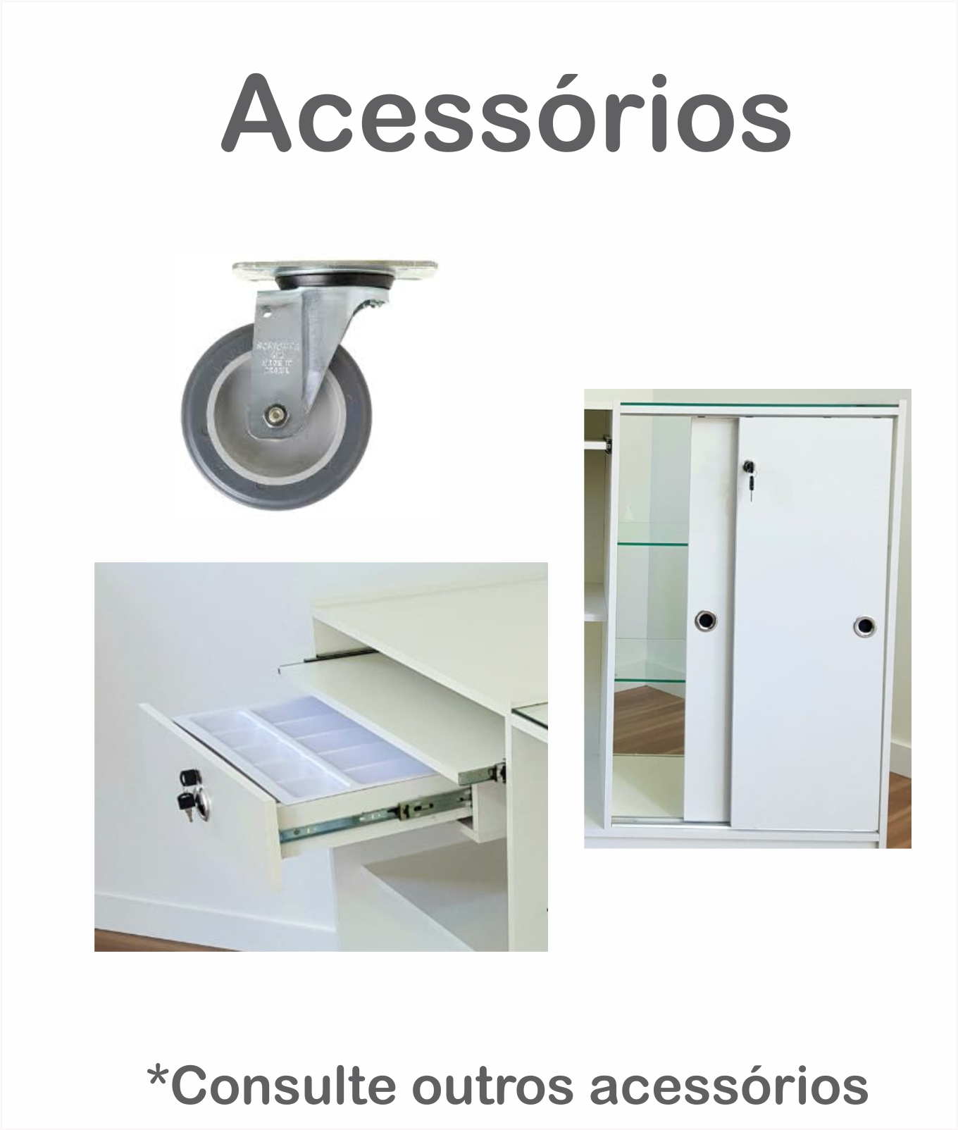Caixa vitrine com portas