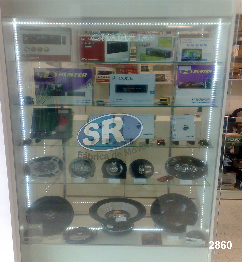Vitrine com led para concessionarias