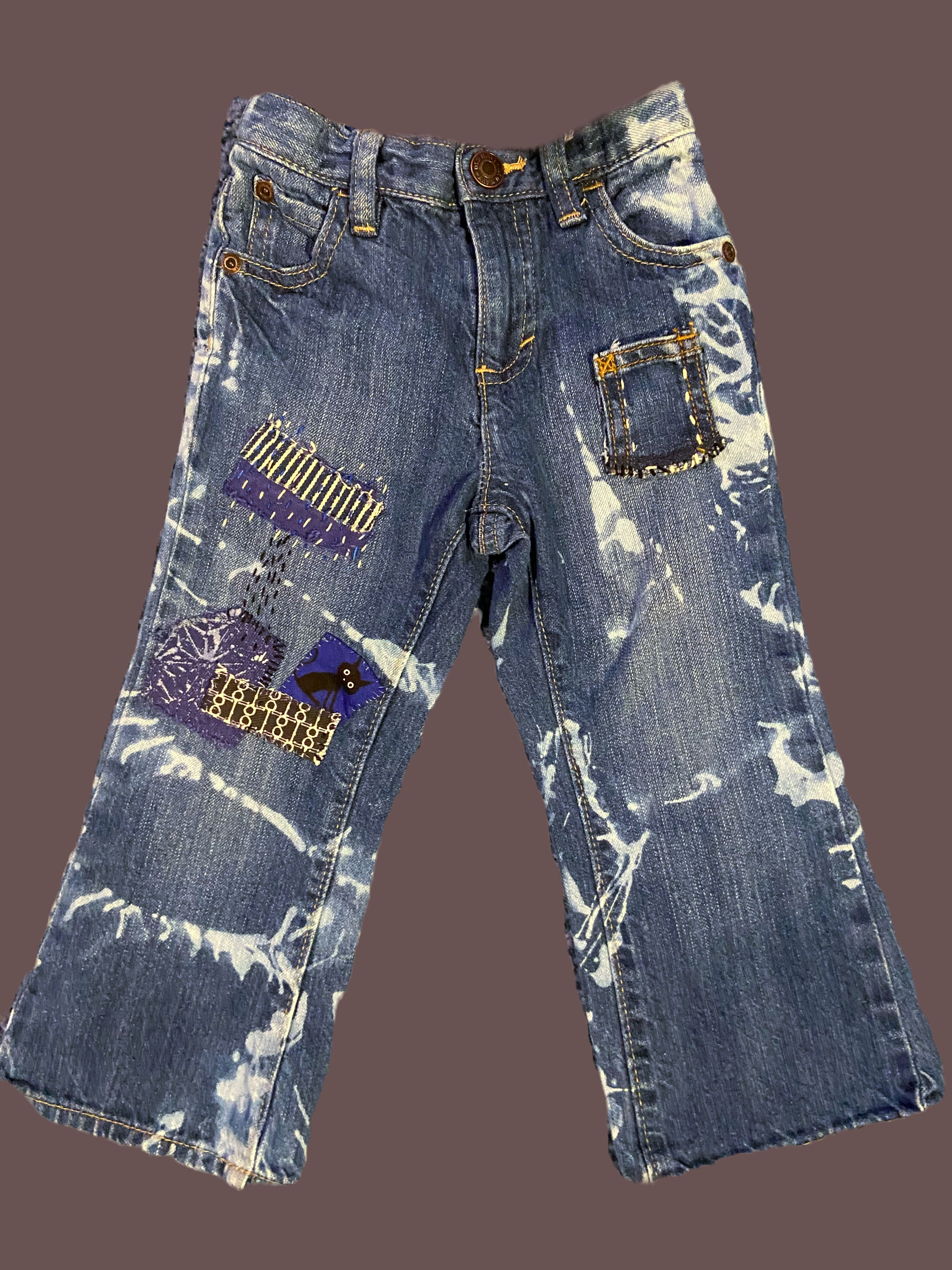 Midnight Cat Patch Jeans