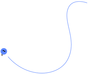 Music note swooping down