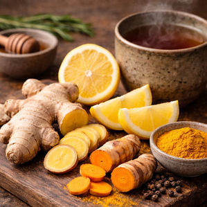 Anti-ontstekingsthee met kurkuma en gember