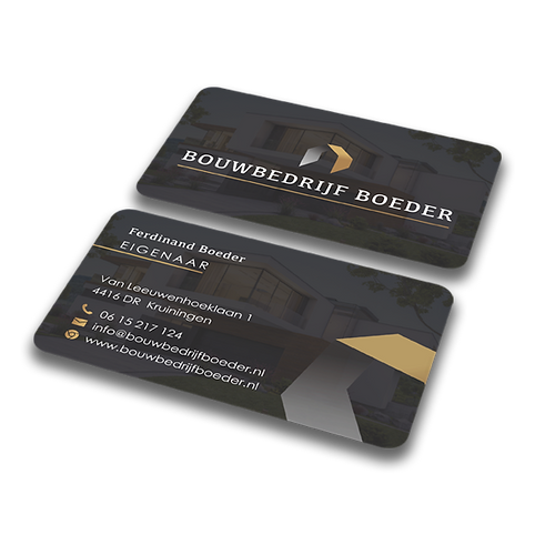 3. Visitekaartje Bouwbedrijf Boeder - visitekaartje ontwerp Klopper Media Noord hollandkop