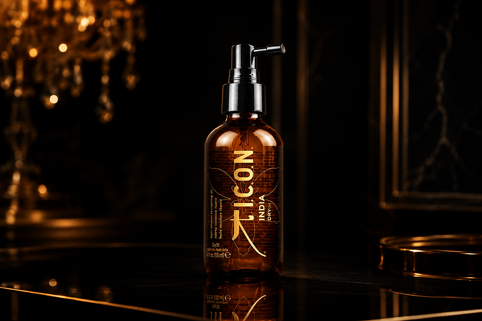 I.C.O.N. India Dry, aceite seco nutritivo y ligero para aportar brillo y suavidad disponible en Mirik Beauty Barcelona