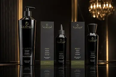 Productos Martom Deluxe Hair Code - Urban para detoxificar, preparar y proteger el cabello de la contaminación urbana disponibles en Mirik Beauty Barcelona