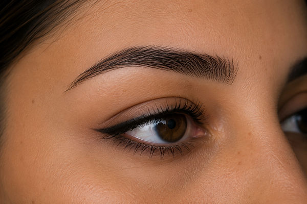 Micropigmentación de ojos en Barcelona con eyeliner suave y línea de pestañas definida de forma natural
