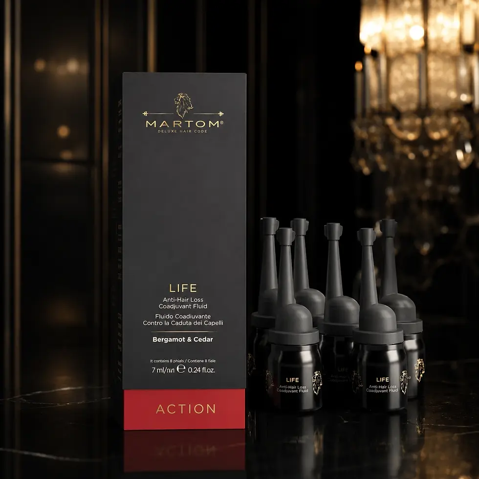 Life - Fluido contra la caída del cabello de Martom Deluxe Hair Code Action para fortalecer la raíz y cuidar cuero cabelludo