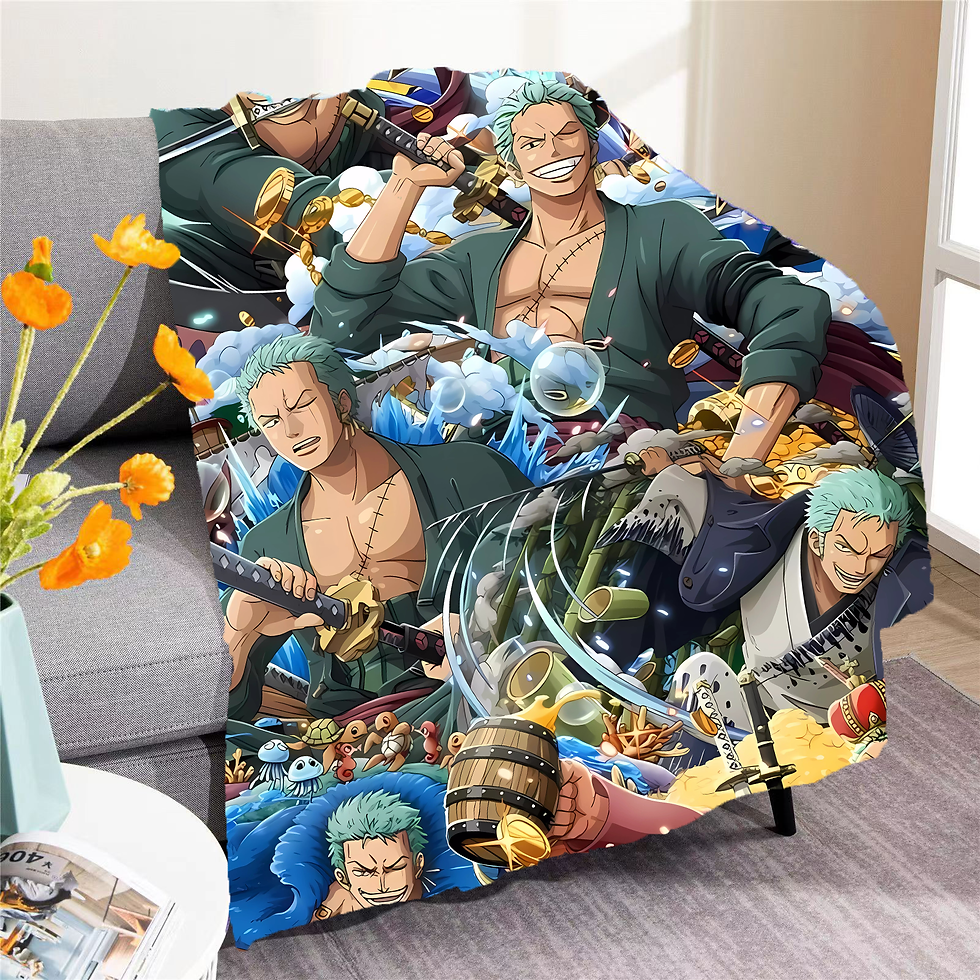 Thumbnail: Anime One Piece/Demon Slayer Blanket